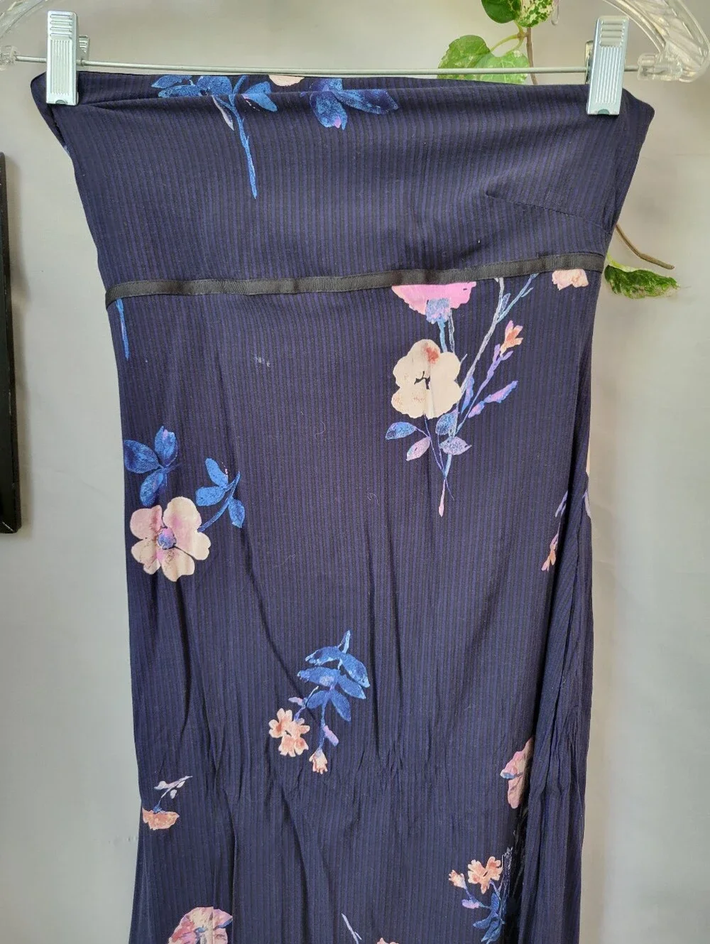 Free People Rosie Posie Floral Midi Dress Midnight Combo S
